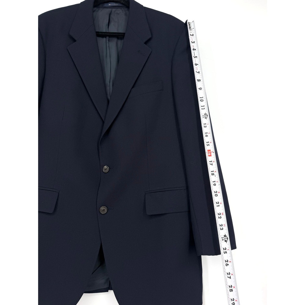 Ralph Lauren Mens Navy Blue 100% Wool 2-Button Blazer Sport Coat Vintage Canada - Picture 13 of 15